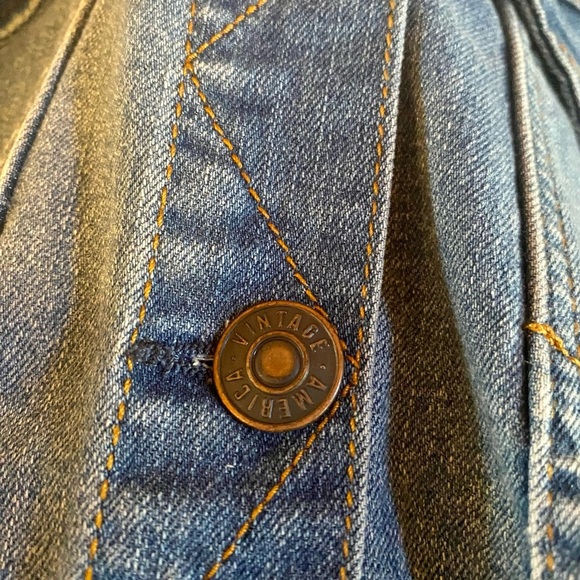 🔥Vintage America Raw Hem Belted Keli Jean Jacket🔥  NWOT - Picture 6 of 13